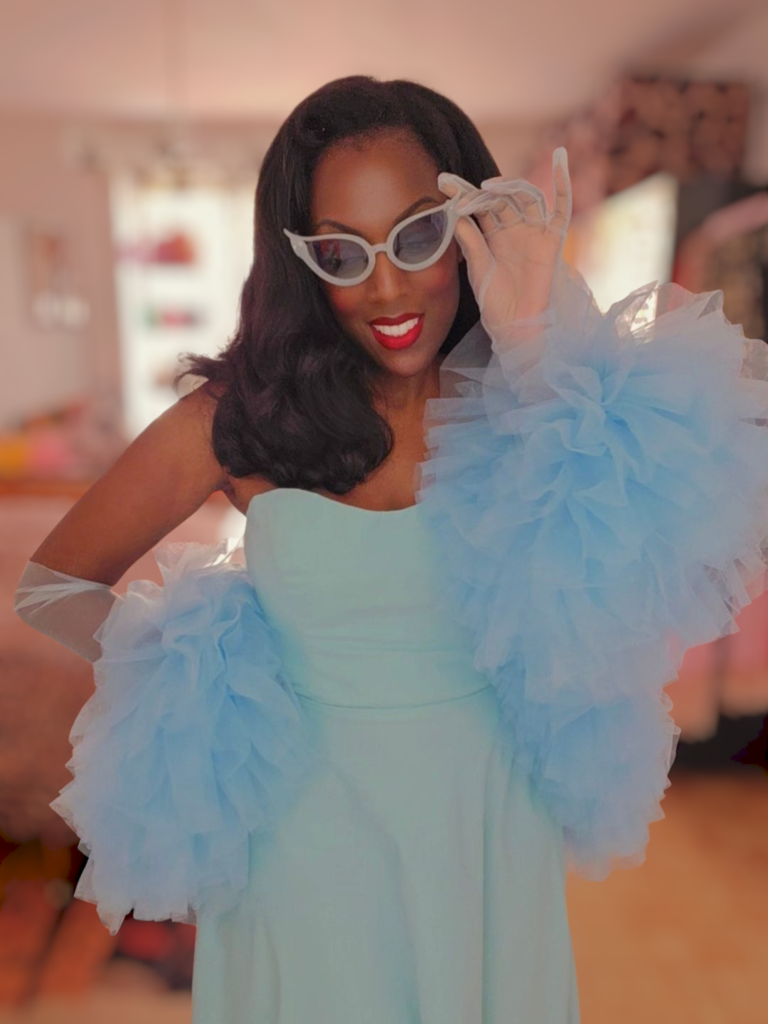 Boa de tulle SWEET - Bleu ciel