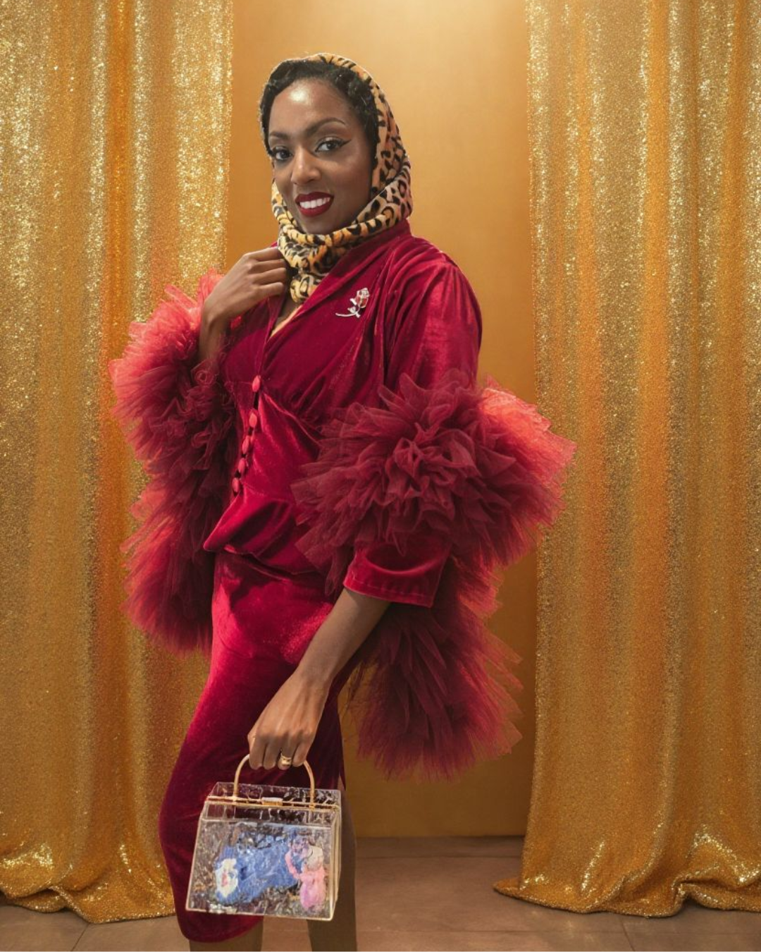 SWEET Tulle Boa - Red