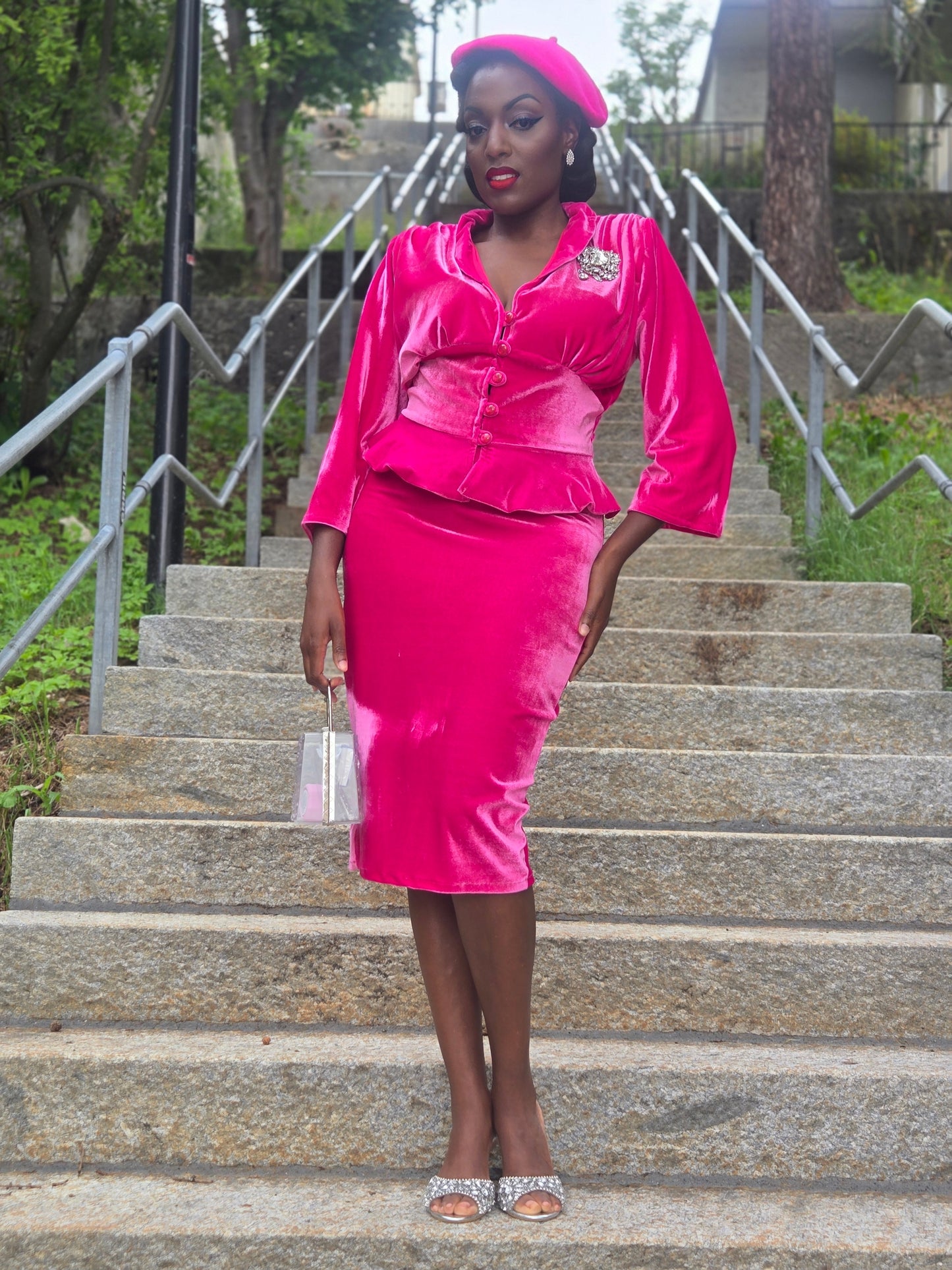 Tailleur ROSE - Rose fuchsia
