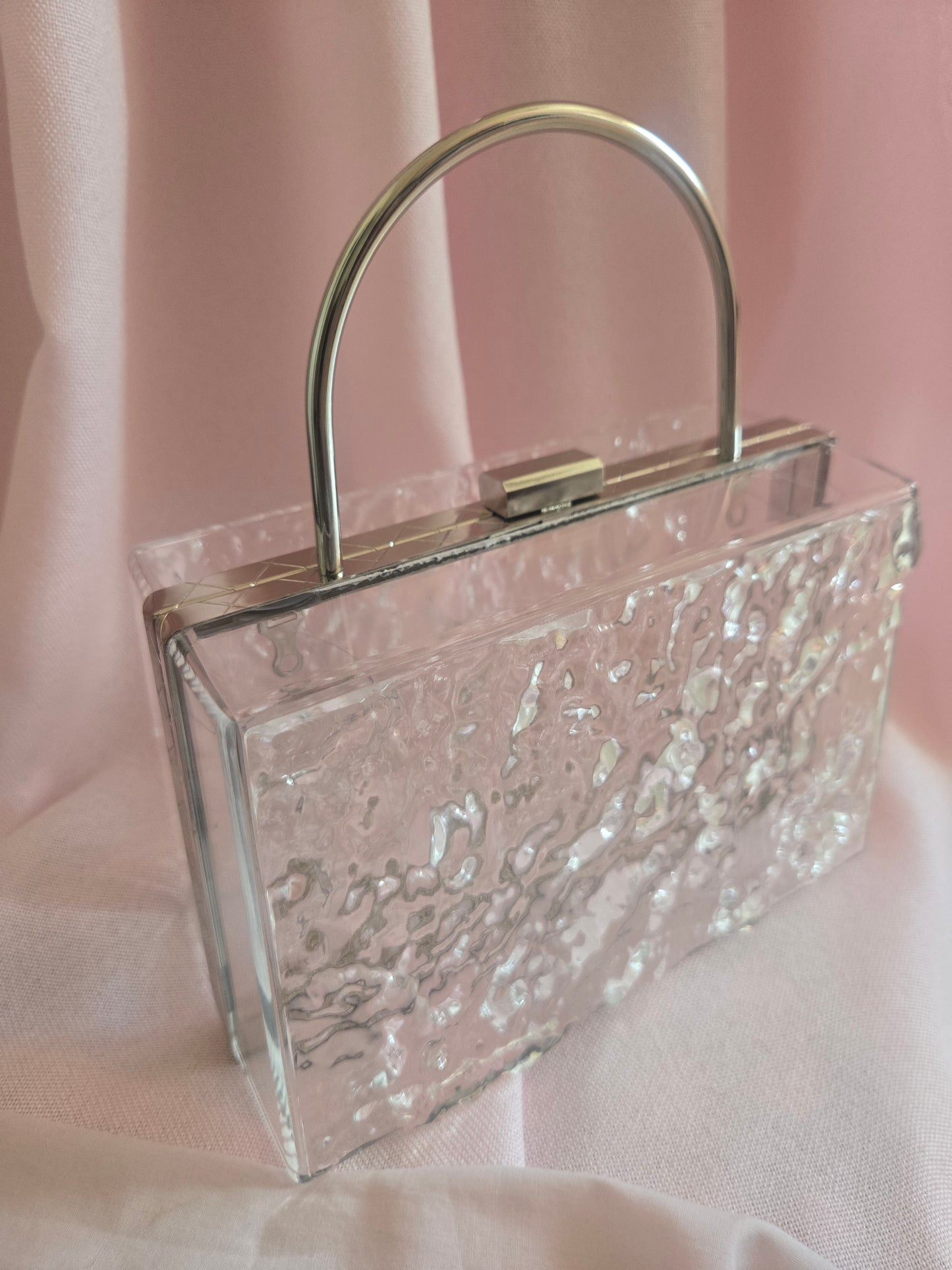 Sac lucite RITA - Argent