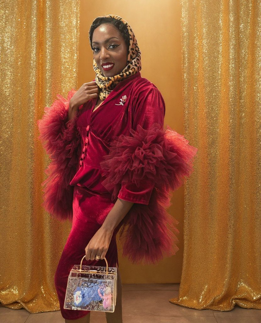 Boa de tulle SWEET - Rouge profond