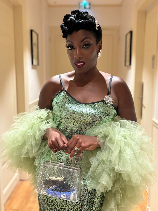 Boa de tulle SWEET - Vert olive