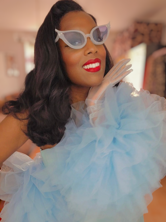 Boa de tulle SWEET - Bleu ciel