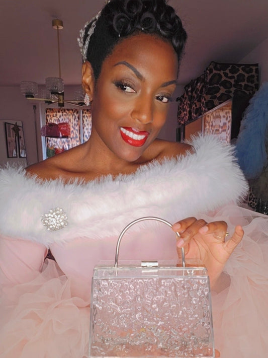 Sac lucite RITA - Argent