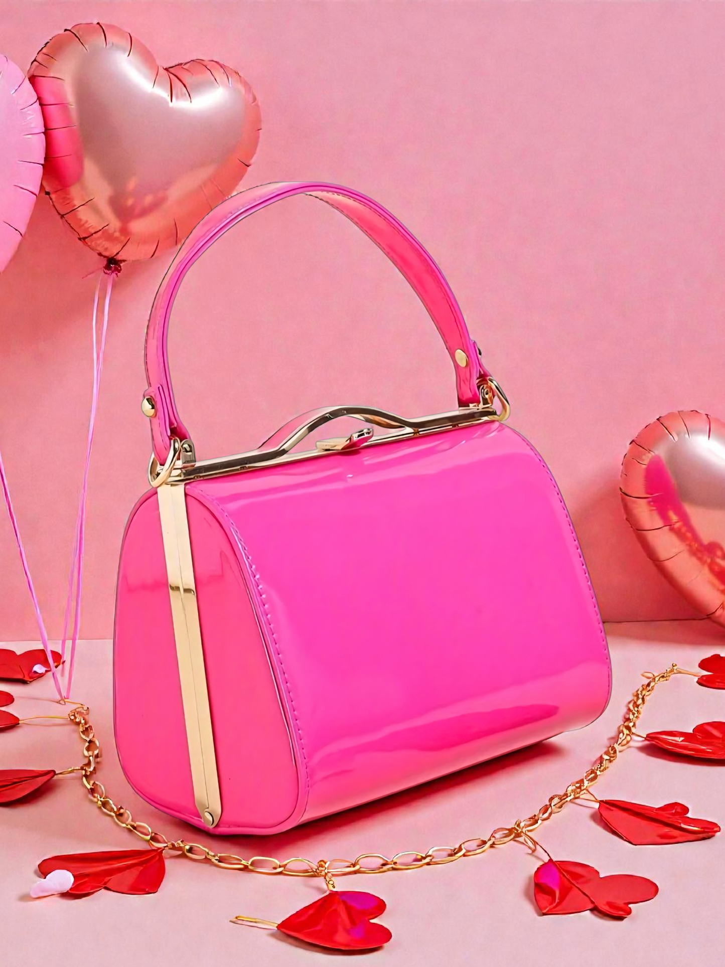 Sac à main ODETTE - Rose vif